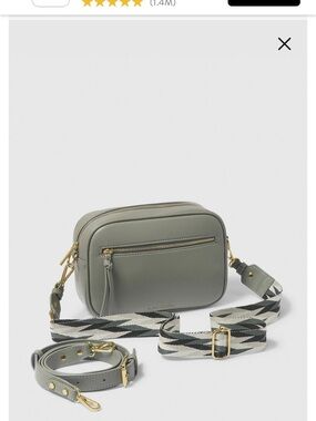 Katie Loxton small  Sage Crossbody Bag with (2) strap solid and Patterned Strap